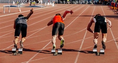 photo de sprinter prêts au départ